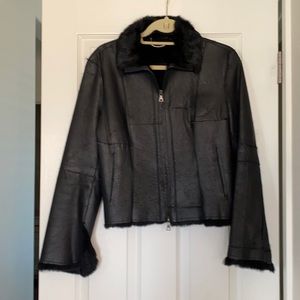 Guess leather and fur jacket.